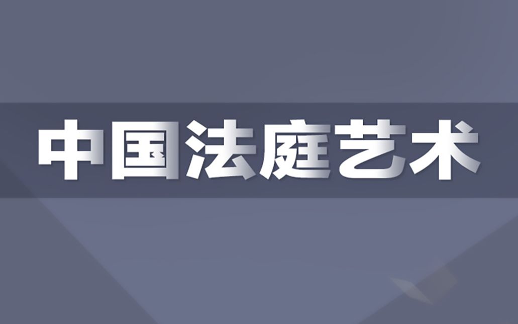 杨征宇中国法庭艺术10.开庭陈述哔哩哔哩bilibili