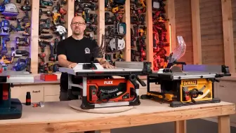 【中文配音】大有台锯前瞻：德国博主测评欧版FLEX锂电台锯-对得伟博世