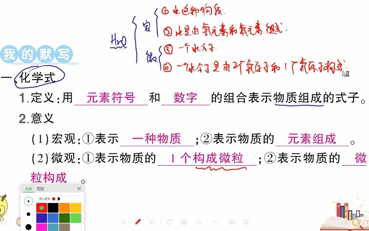 [图]【初中化学】背记手册4.4《化学式和化学价》