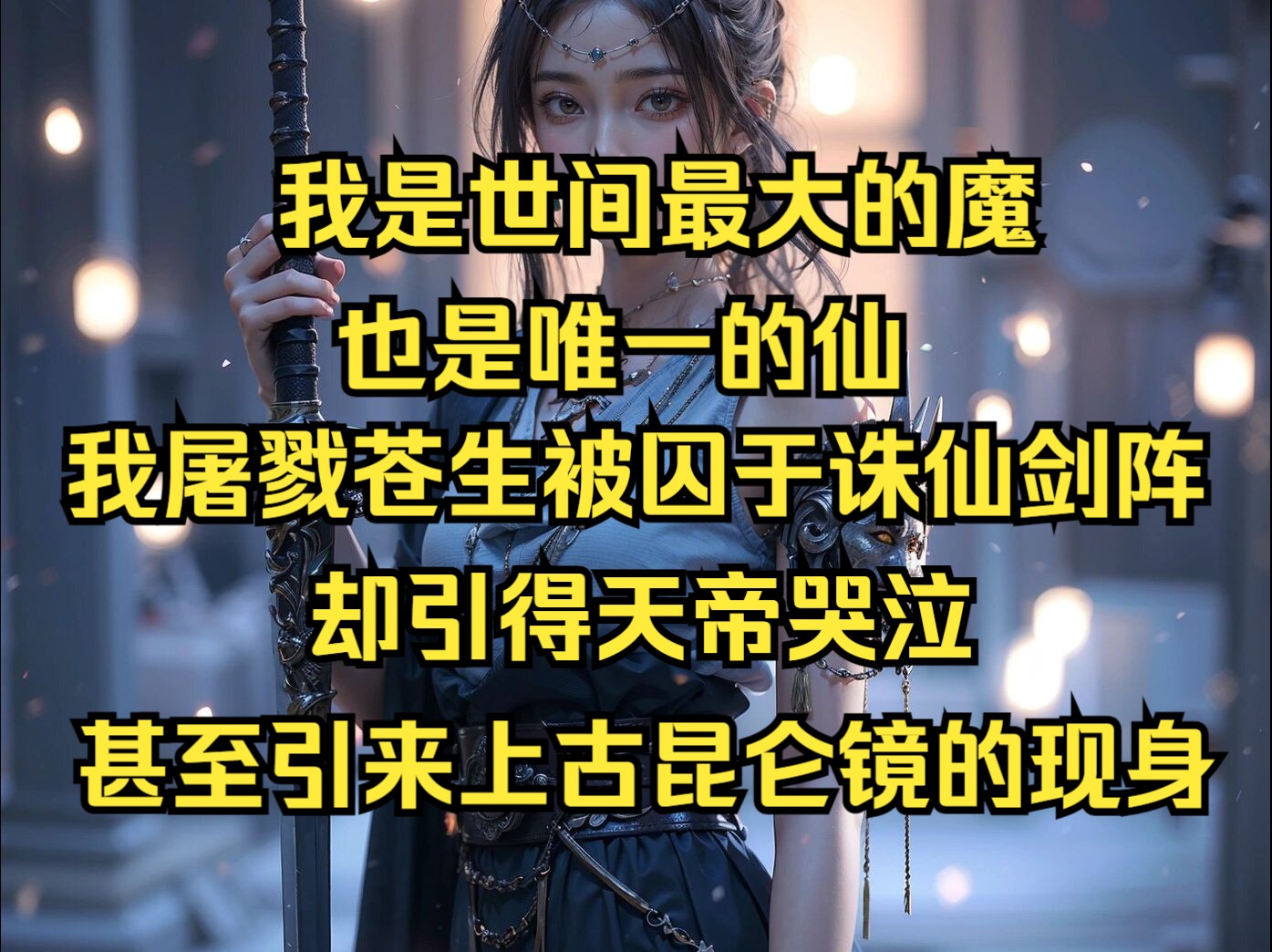 [图]我是世间最大的魔，却也是唯一的仙，我屠戮苍生被囚于诛仙剑阵，却引的天地哭泣，甚至引来了上古神器昆仑镜现身！