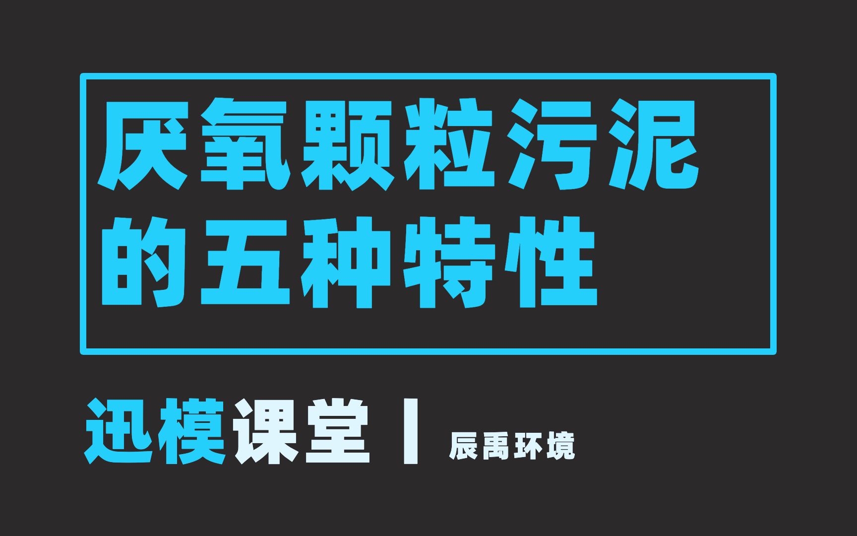 迅模课堂丨厌氧颗粒污泥的五种特性哔哩哔哩bilibili