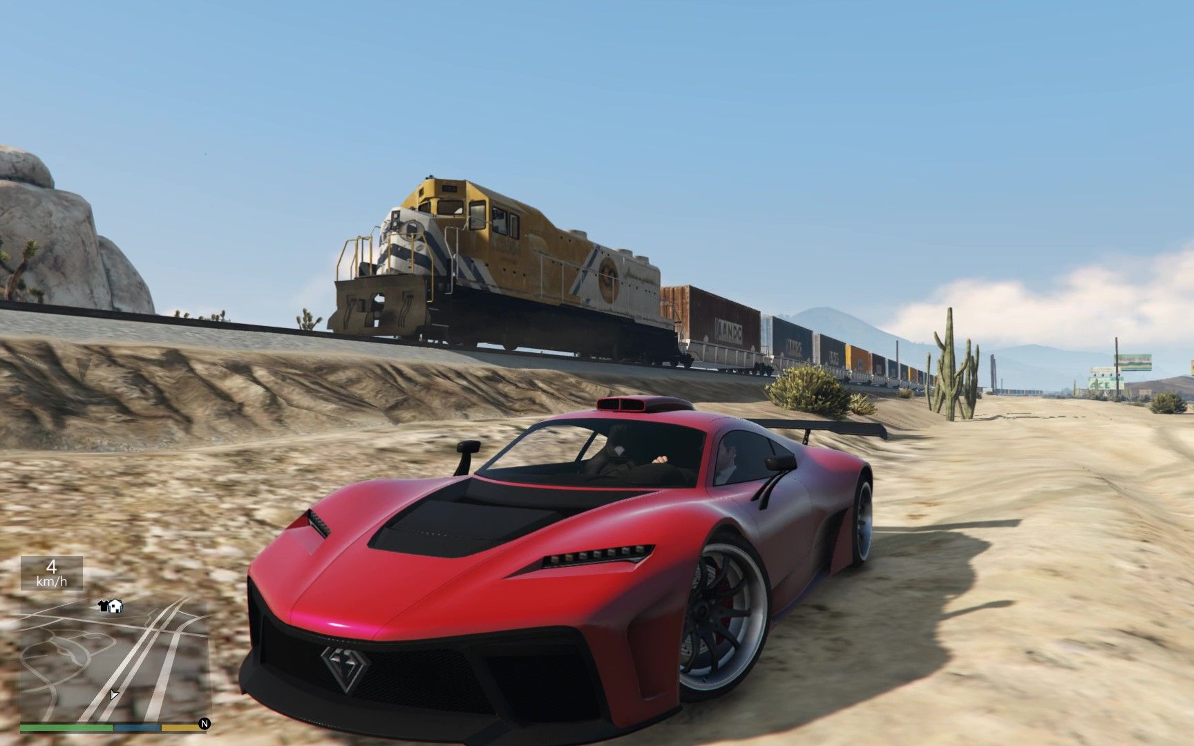 【gta5】把世界最长的火车加速到9000km/h会发生什么?