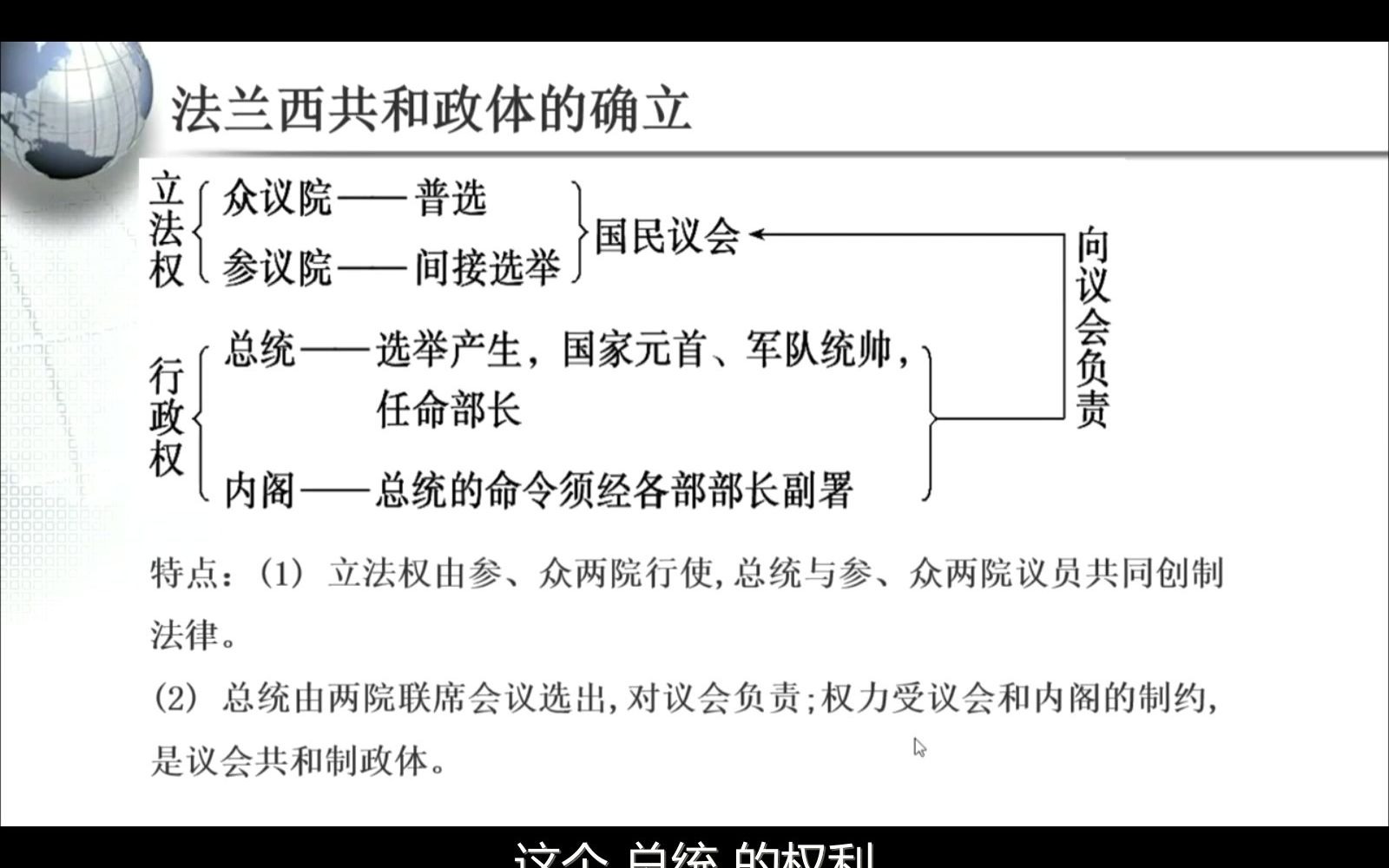 法兰西共和政体确立:1875年宪法及其内容、立法权和行政权、总统与议会(3.5分)哔哩哔哩bilibili