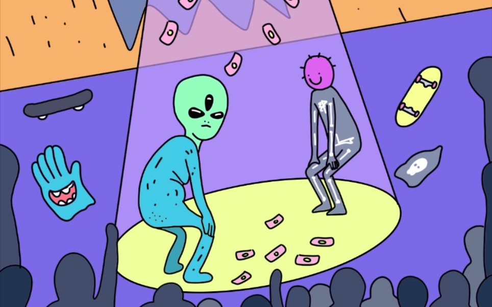 【小紫人吉奥】滑板动画-吉奥的世界 万圣篇_哔哩哔哩 (゜-゜)つロ