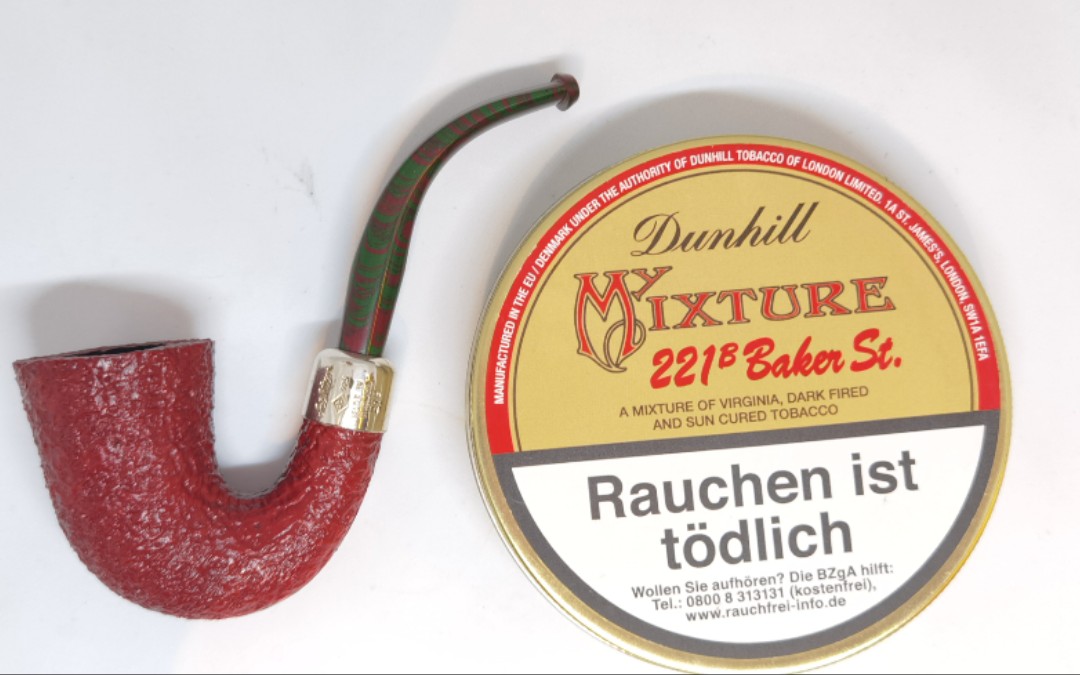 [图]登喜路系列之221b贝克街. Dunhill mixture 221b Baker Str. (vb) 阿仕顿银圈军插葫芦烟斗。