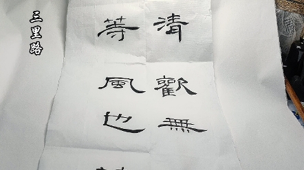 隶书:白茶清欢无别事,我在等风也等你