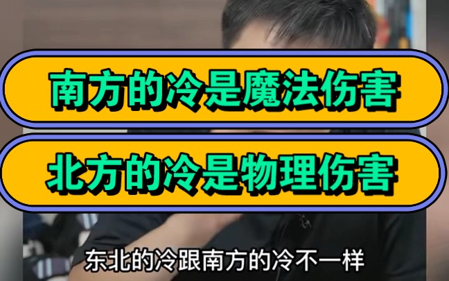 张雪峰,南方的冷是魔法伤害,北方的冷是物理伤害!哔哩哔哩bilibili