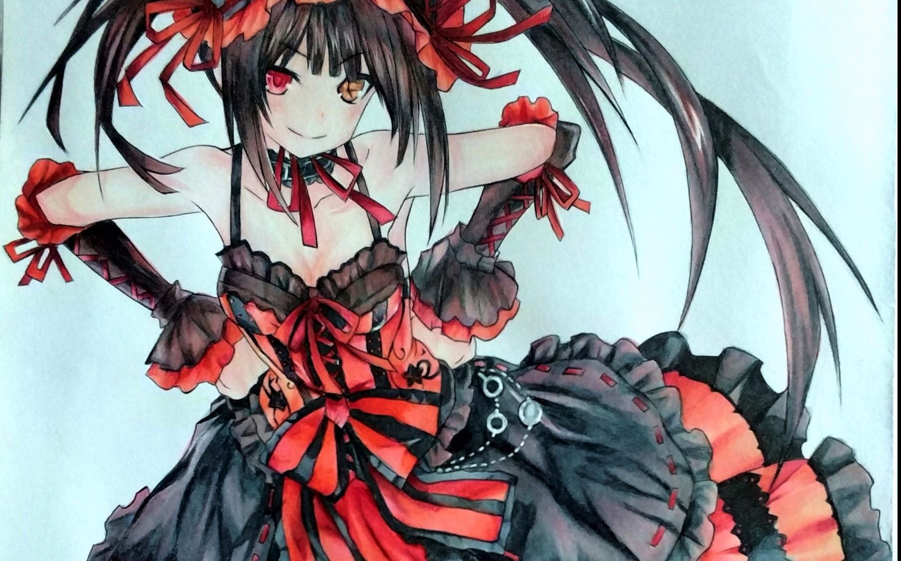 [手绘】狂三【马克笔】不会画老婆你还有什么资格去爱她?