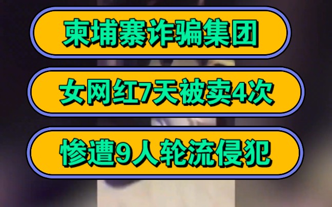 柬埔寨诈骗集团,女网红7天被卖4次,惨遭9人轮流侵犯!哔哩哔哩bilibili