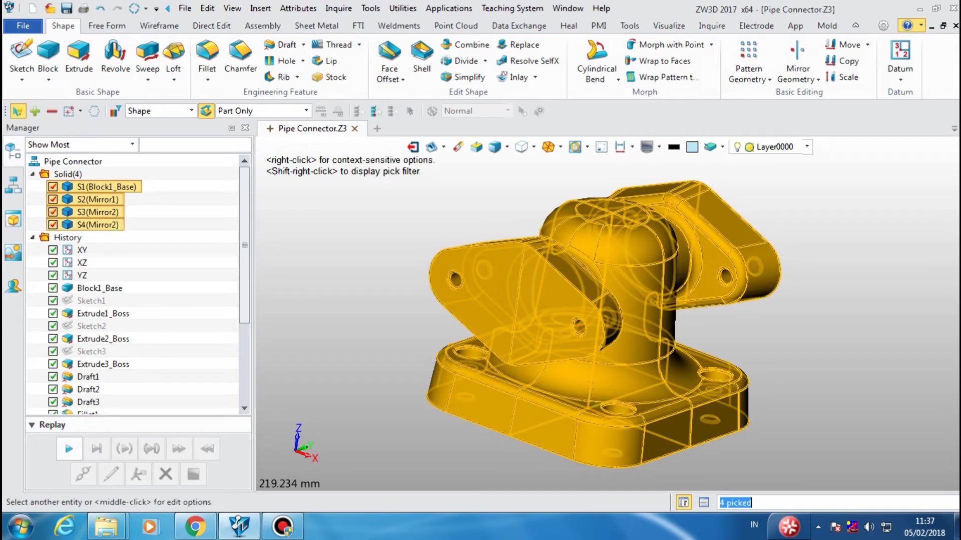 中望3d zw3d indonesia (pipe connector) - part 2