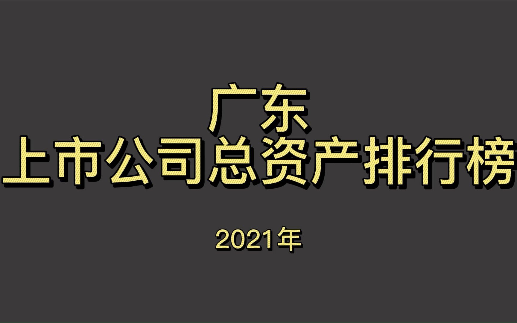 广东上市公司2021年总资产排行榜哔哩哔哩bilibili