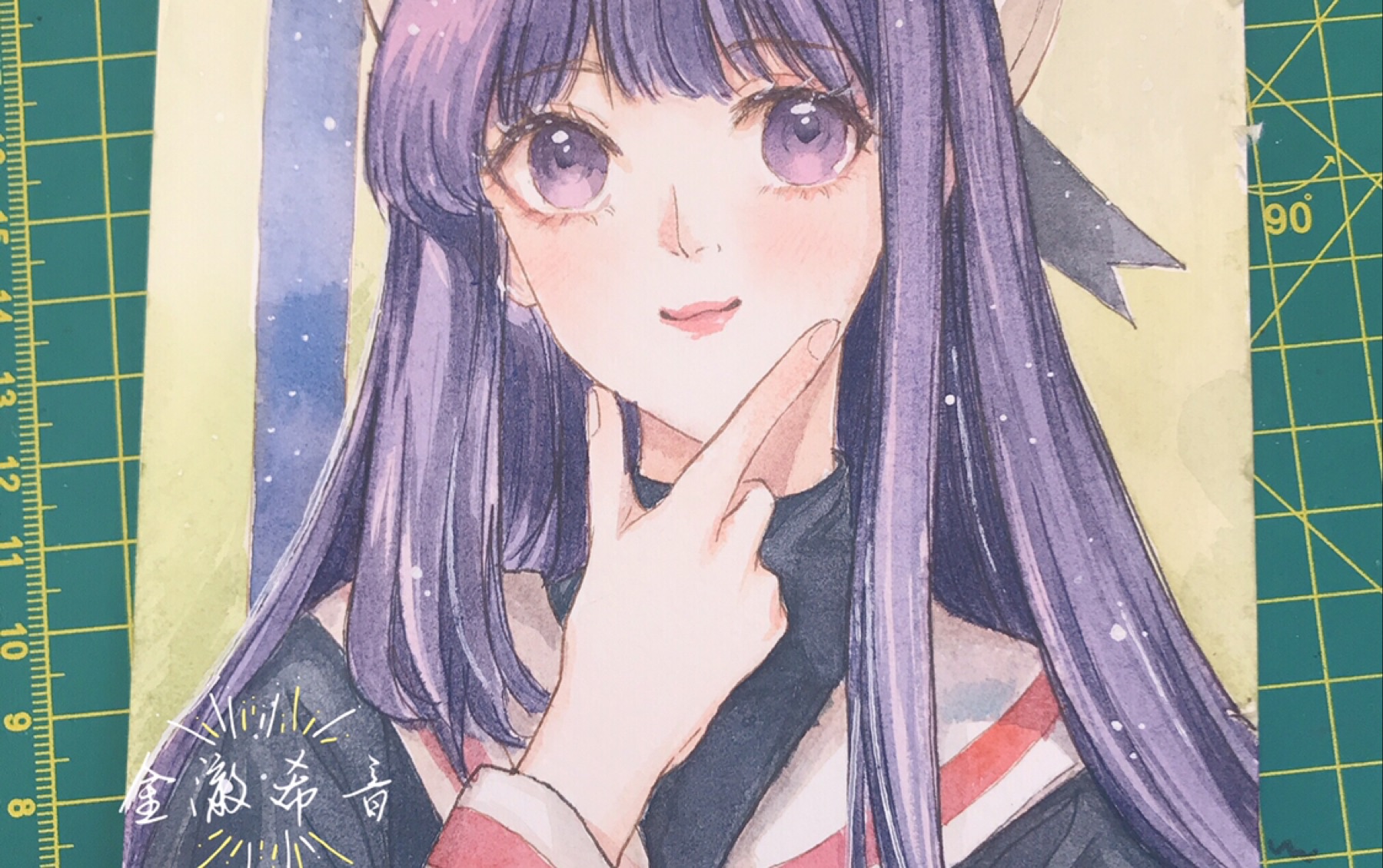 【手绘水彩】魔卡少女樱 | 大道世知世 | 手绘 | 水彩绘画过程 | 临摹