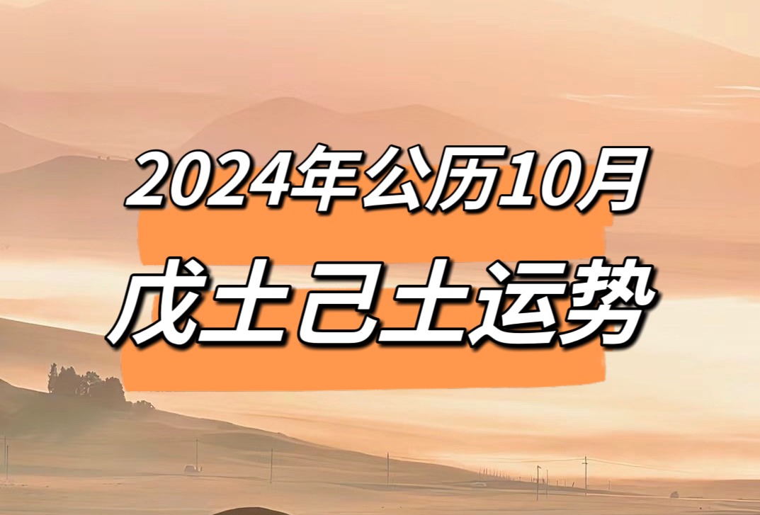 2024甲辰年甲戌月,戊土己土10月份的运势发展!哔哩哔哩bilibili