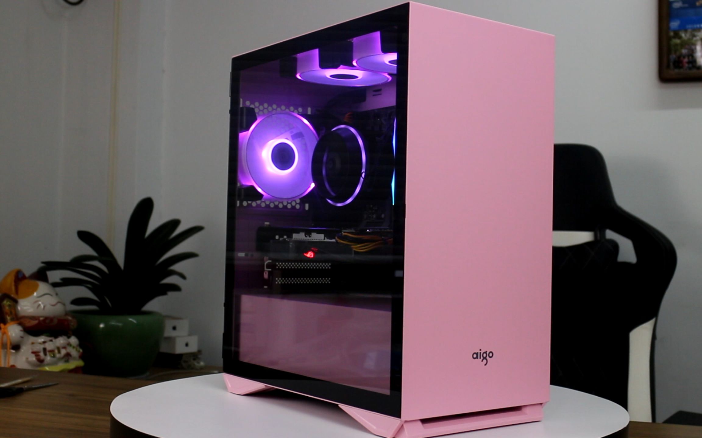 粉嫩又实惠 爱国者m2粉色装机实拍!宅男福利哦!