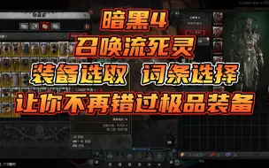 Descargar video: 暗黑4 召唤流死灵 装备词条选择攻略 让你不再错过极品装备