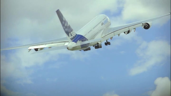 空客a380大仰角起飞