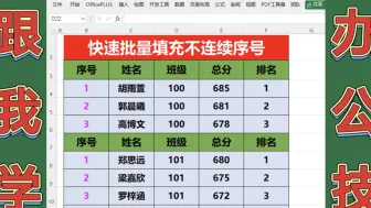 Descargar video: Excel表格快速批量填充不连续序号