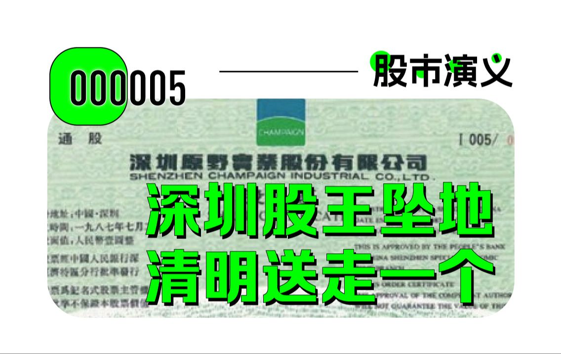 A股第一家欺诈上市公司,深市老五股000005,终于要退市了丨股市演义哔哩哔哩bilibili