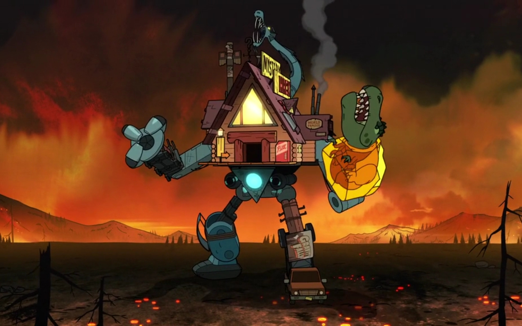 怪诞小镇原声带超燃的摇滚版op第二季第二十集片段