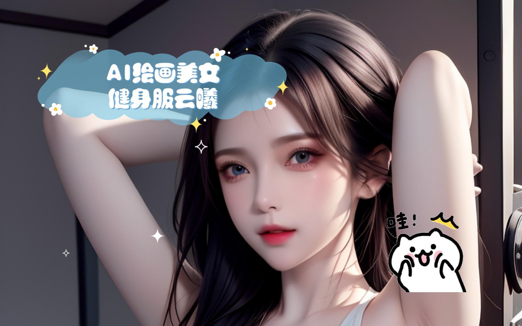 AI绘画美女健身服云曦哔哩哔哩bilibili