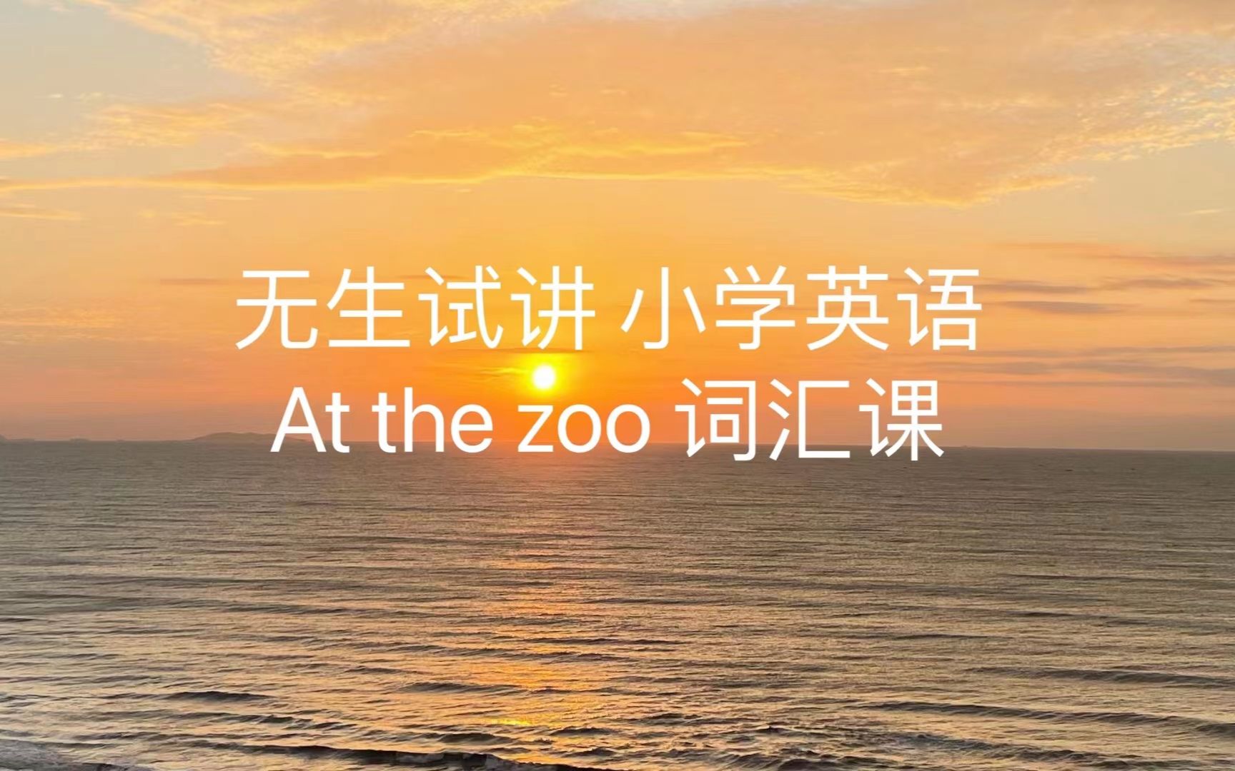 [图]小学英语 无生试讲 At the zoo 词汇课