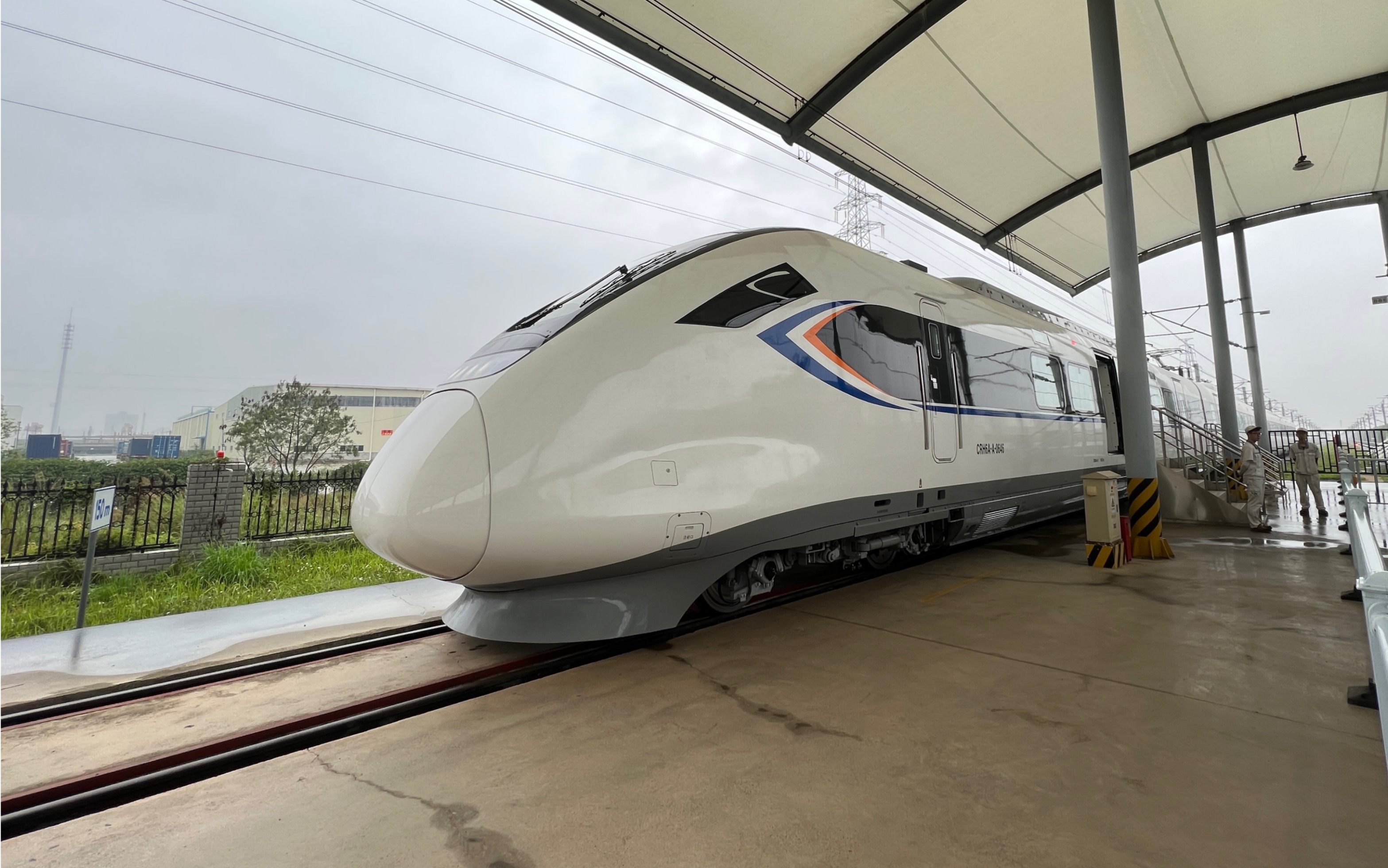 【广东城际】羊角新车,司机室视角,广东城际crh6a-a-0646在江门厂试车