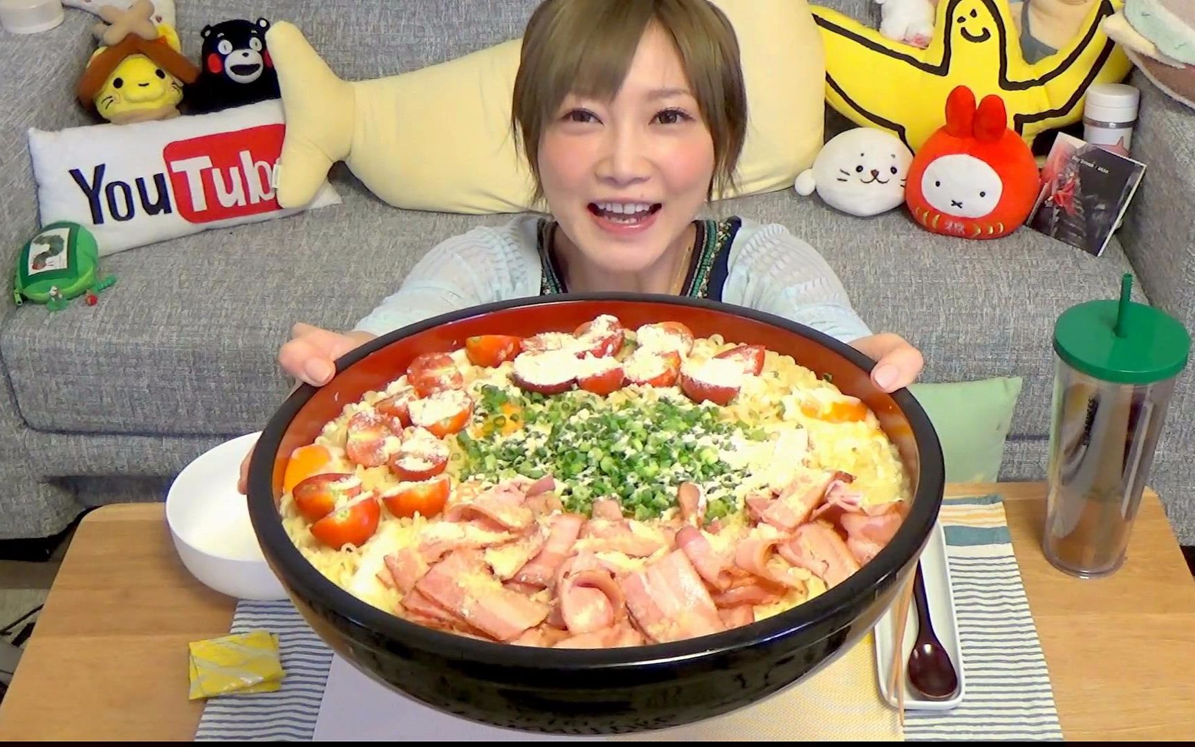 【木下大胃王】4.8kg起司味道的香港公仔面配上培根番茄特棒 @柚子木