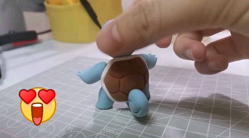 超轻粘土杰尼龟太可爱啦神奇宝贝