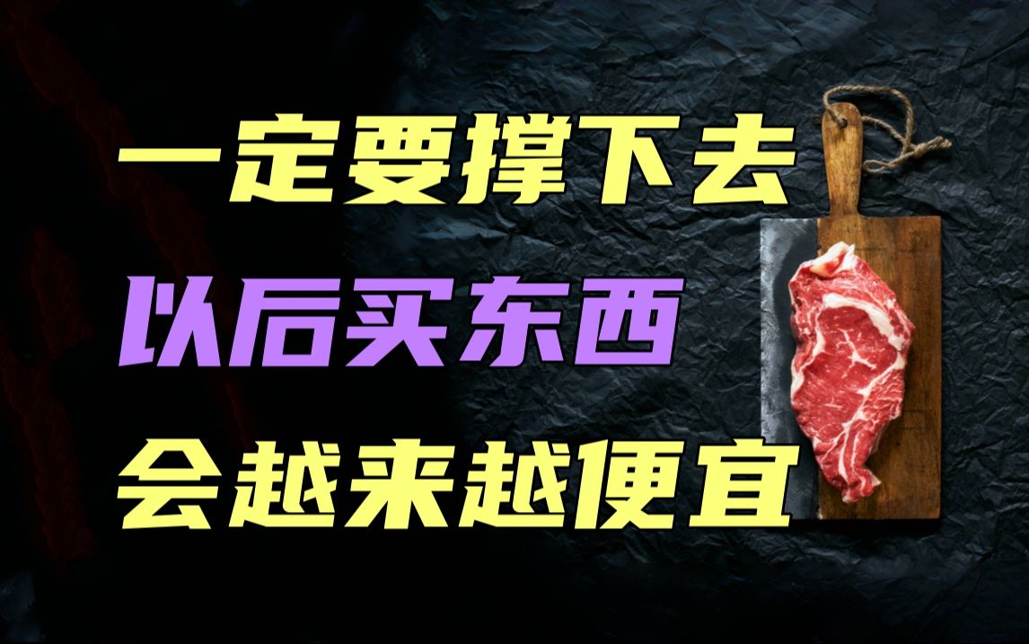 不止牛肉,以后买东西,可能会越来越便宜,因此一定要撑下去!哔哩哔哩bilibili