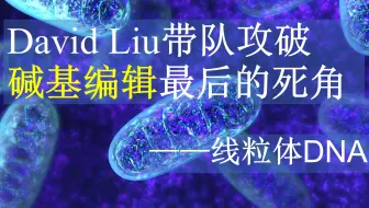 David Liu率队攻破碱基编辑最后的死角——线粒体DNA