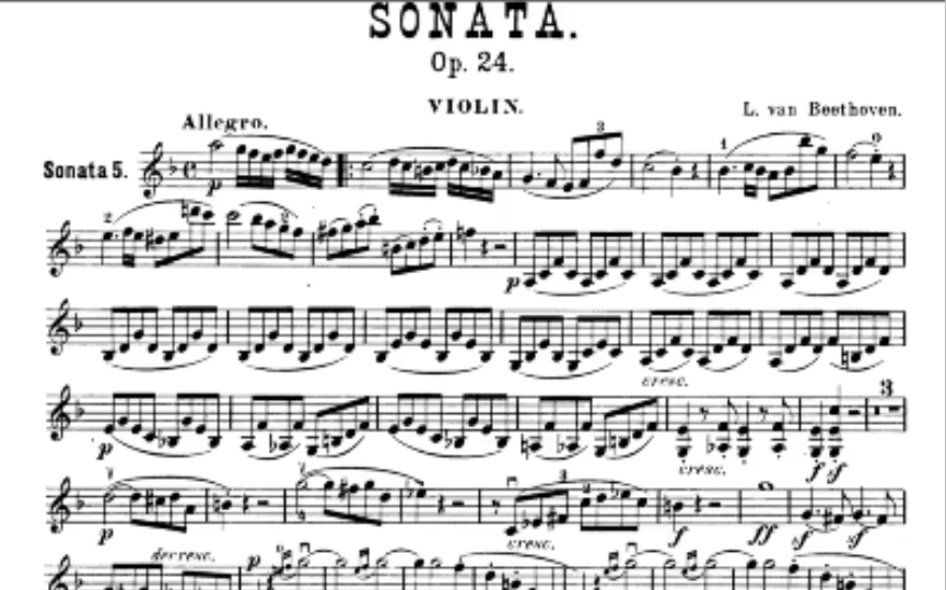 【小提琴】贝多芬 春天奏鸣曲 no.5 op.