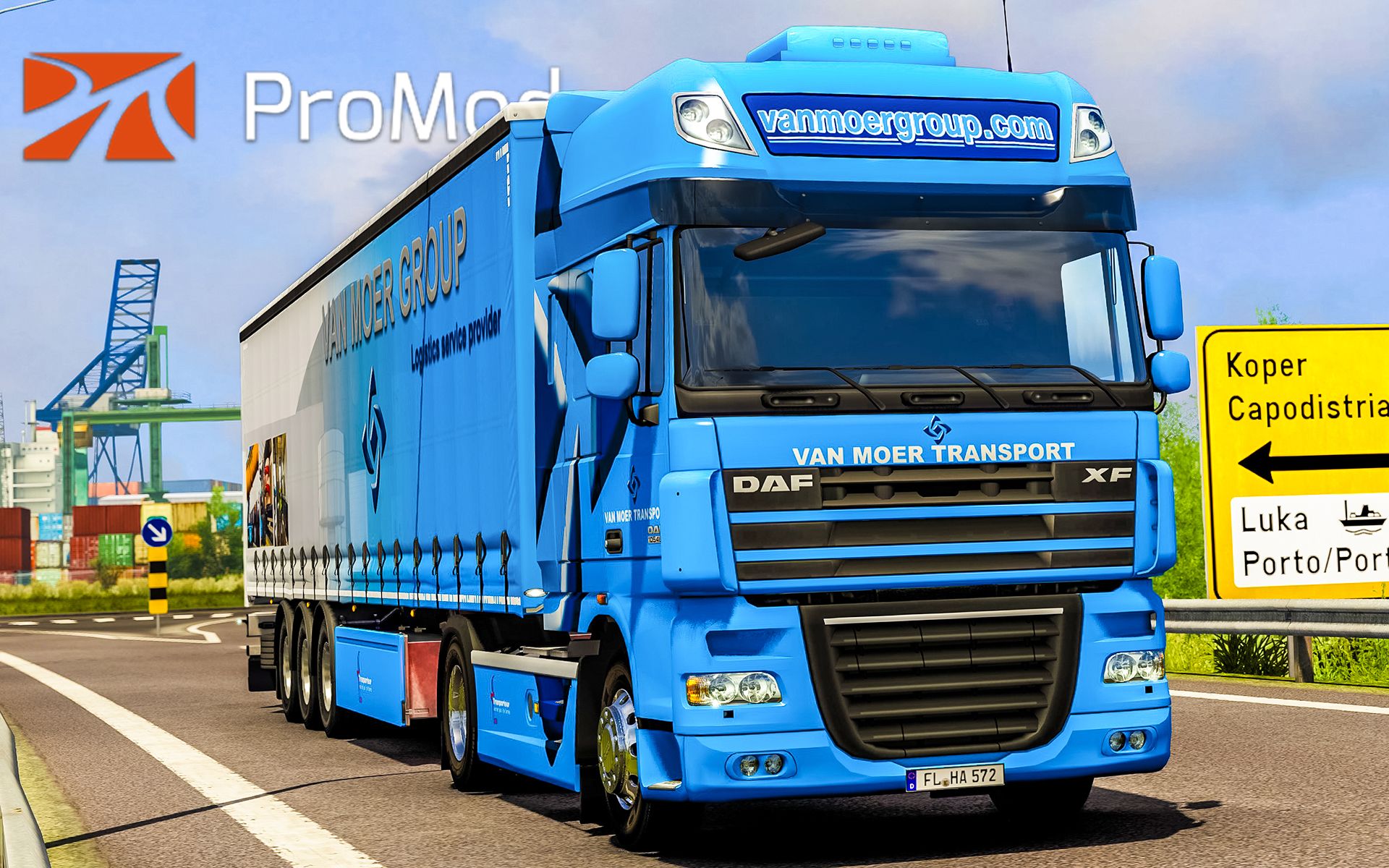 欧洲卡车模拟2 #358:打不开的道口 比利时VanMoer公司达夫XF105 | Euro Truck Simulator 2 | 4K60哔哩哔哩bilibili