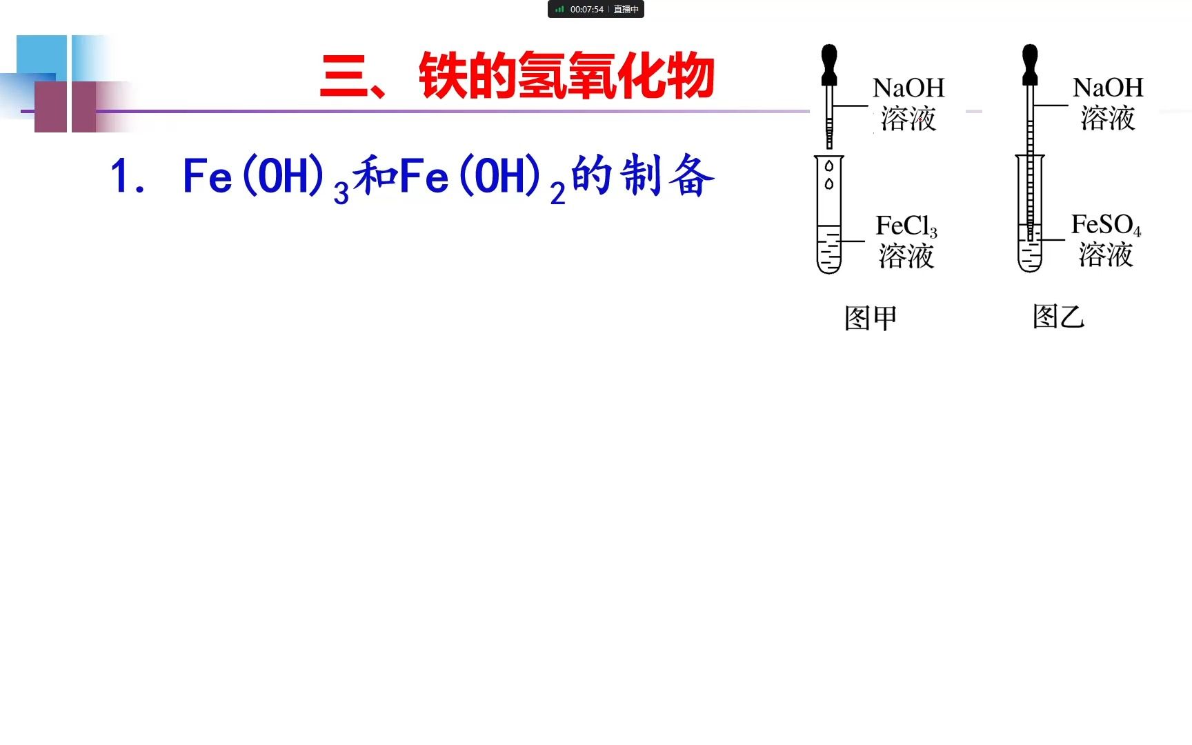 【网课回放】铁的氢氧化物 铁盐和亚铁盐哔哩哔哩bilibili