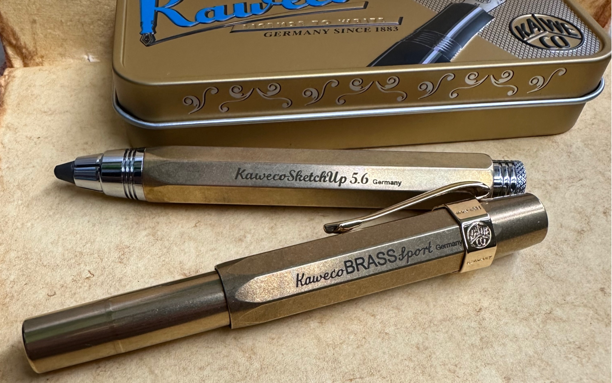 kaweco黄铜钢笔沉浸式开箱!太好看了!