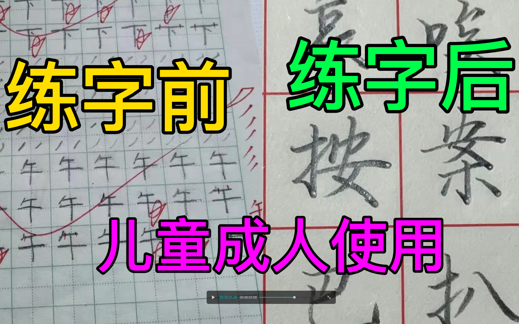 写出一手漂亮好字;练字写字课程【全集】儿童成人适用!教你零基础写一手漂亮字!最好的名家书法课幼儿启蒙小学写字练字教程,书法硬笔;如何握笔;...