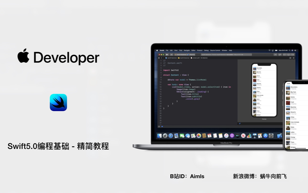 【Swift编程基础】公司内部培训视频  已完结2019年9月份  ios,Macos,SwiftUI开发前基础知识培训哔哩哔哩bilibili