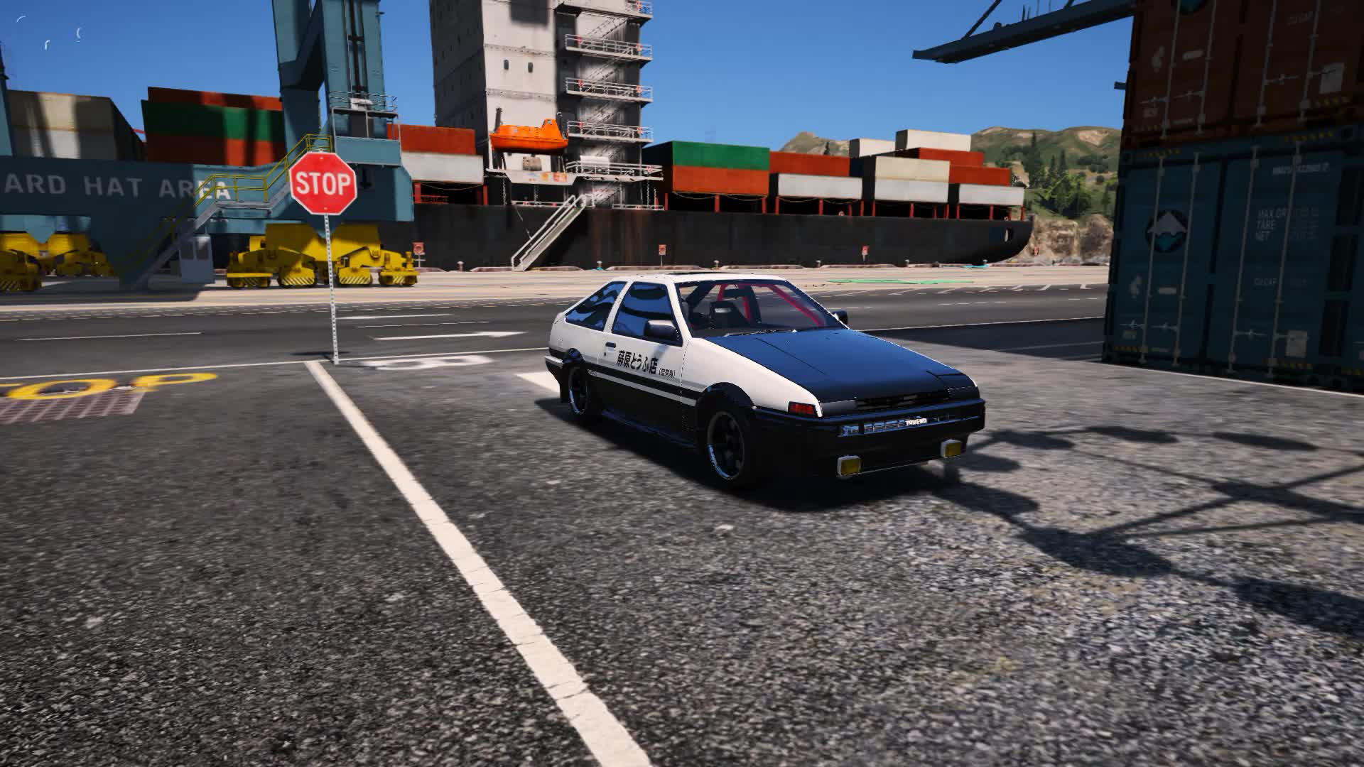 【gta5】ae86 码头漂移,大片既视感