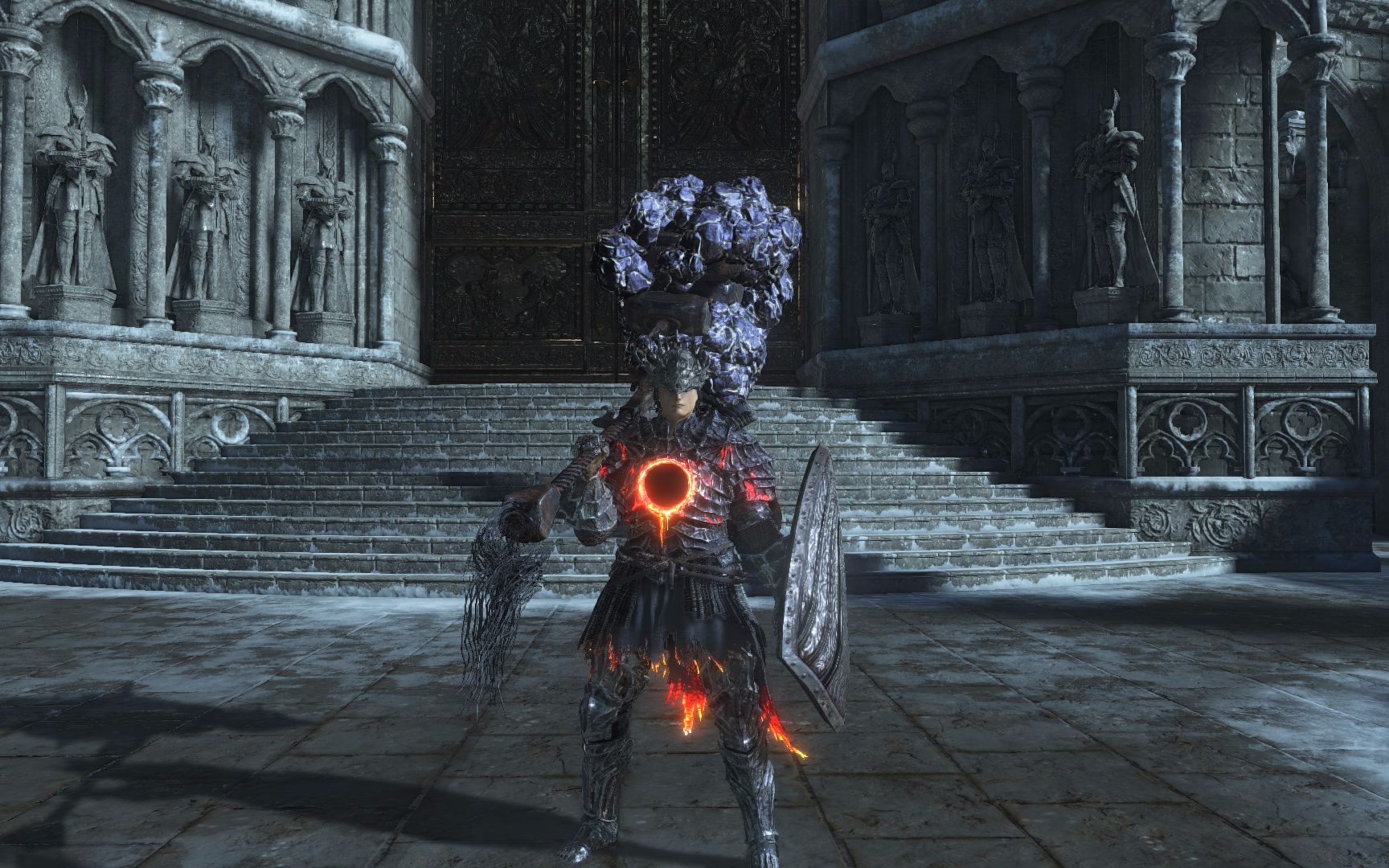 【黑暗之魂3】银骑士保护协会の实力-雷多大锤极限速杀八周目boss