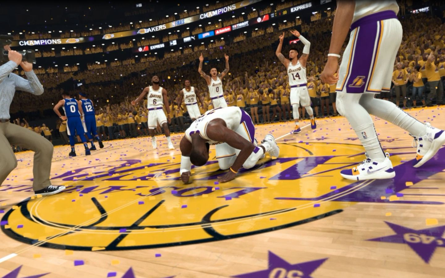 nba2k20湖人夺冠动画,加了一点音乐后更热血了