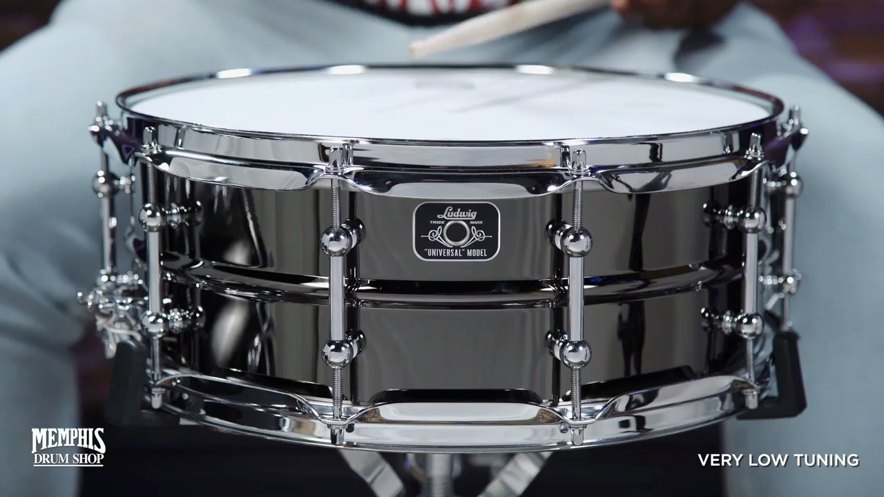 5 universal black brass snare drum (lu5514c)