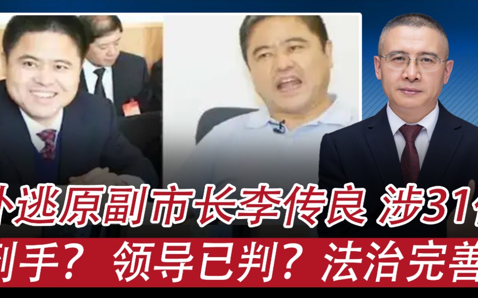 外逃副市长李传良涉31亿:到手多少,原领导已判刑?法治进步?哔哩哔哩bilibili