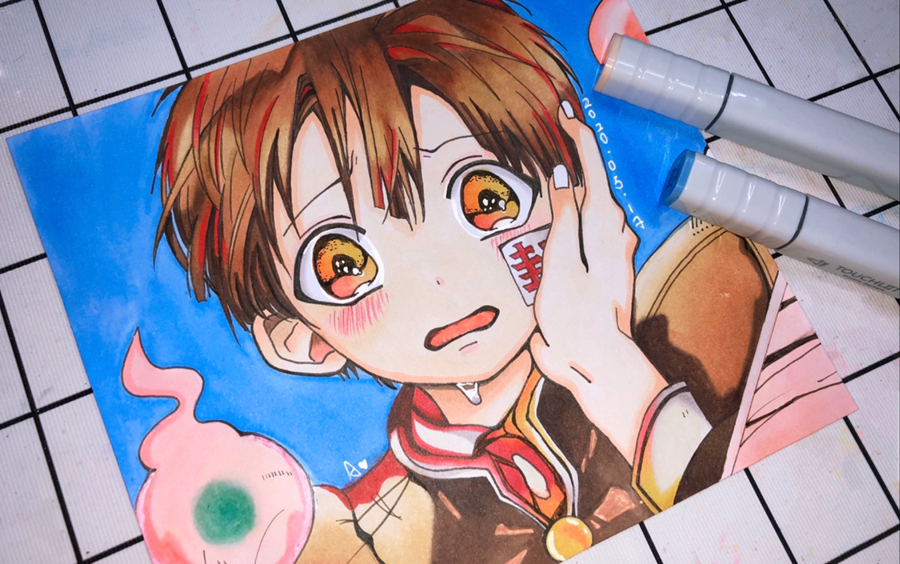 【马克笔手绘】【地缚少年花子君】【讲解】马克笔手绘花子君,这算