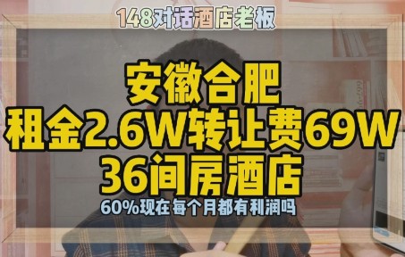 对话安徽合肥酒店老板,转让费69万36间客房酒店哔哩哔哩bilibili