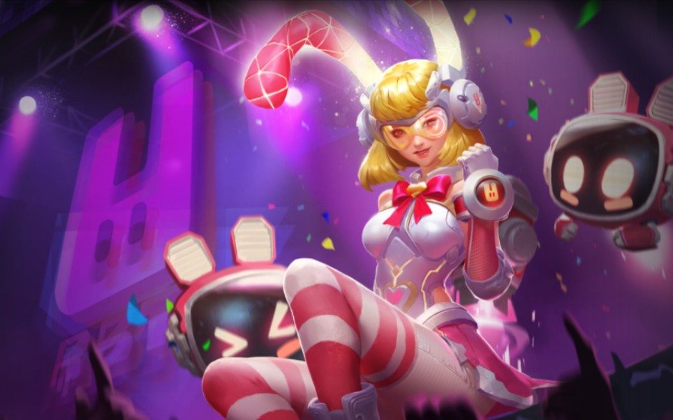 曙光英雄〕黄泉「兔主播」皮肤特效展示