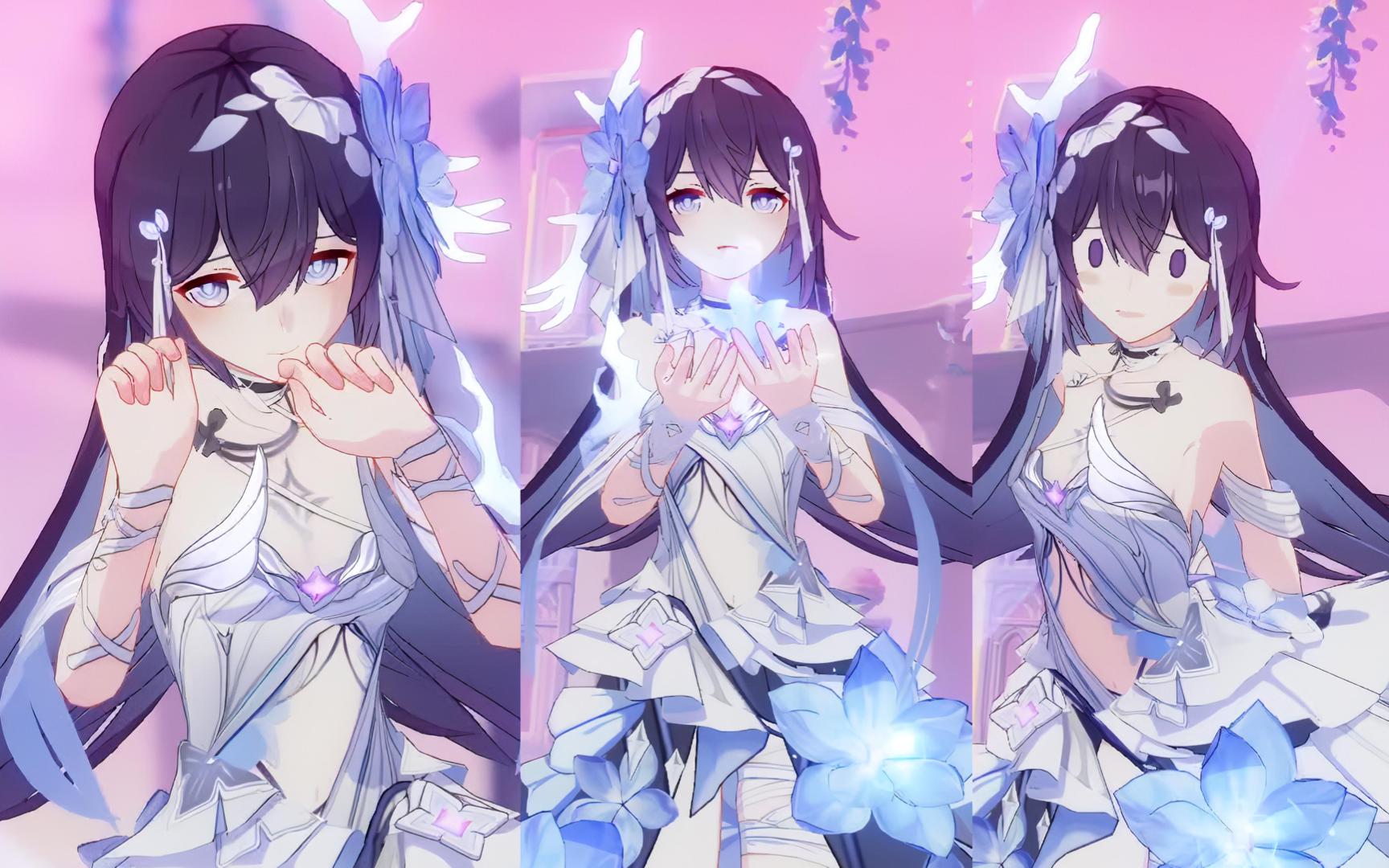 崩坏3!测试服v3~你在看什么,让希儿看看~希儿的睡颜相册快点合上它!