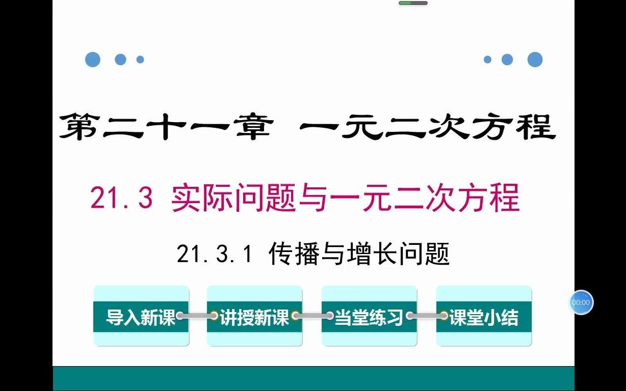 [图]初三数学 21.3 .1实际问题与一元二次方程1（传播与增长问题）