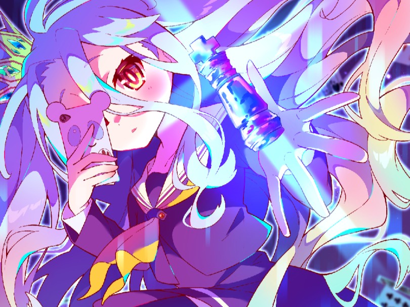 《no game no life游戏人生》白bjd娃妆头开箱