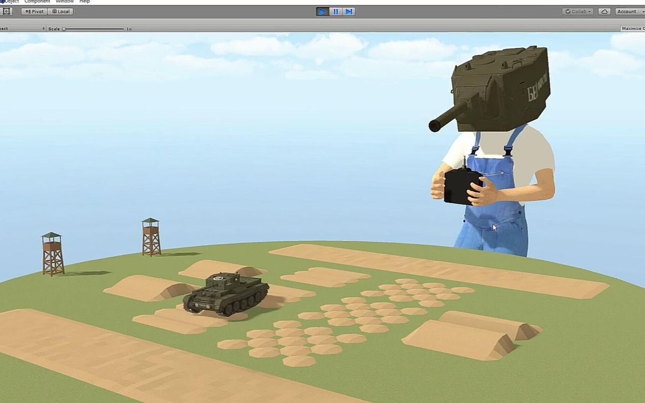 【unity动画】沙雕向坦克建模与仿真动画youtube转载chobiglass频道