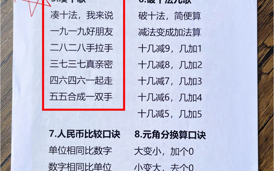 [图]幼儿园大班必备19首拼音和数学口诀歌