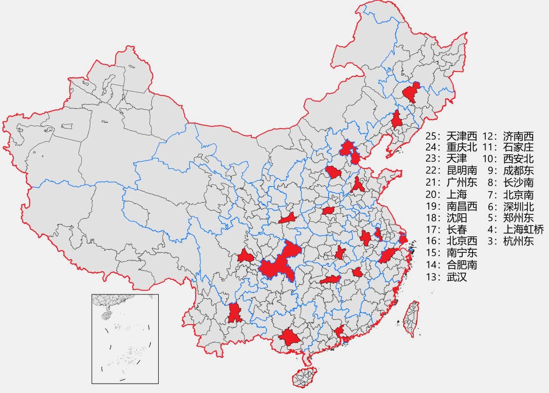 全国火车站点分布图图片